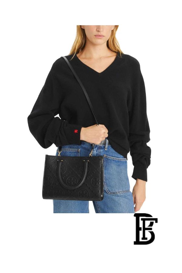 Tory Burch Black Leather Women Handbag 162013 001 – Elegant Everyday Shoulder Bag image 9