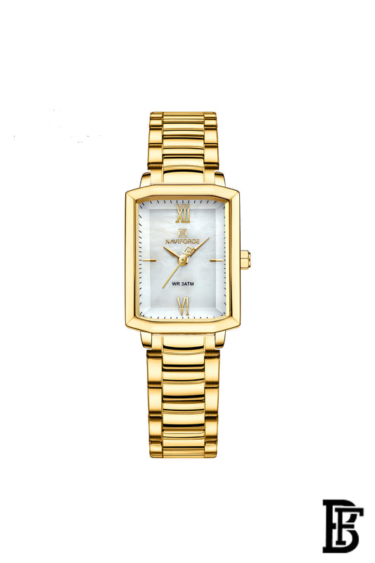 Naviforce Women Analog Watch With White Dial & Stainless Steel Bracelet, NF5039S  GWG image 1