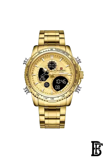 NAVIFORCE NF9182 G/G    MEN'S Stainless Steel Analog Wrist Watch image 0