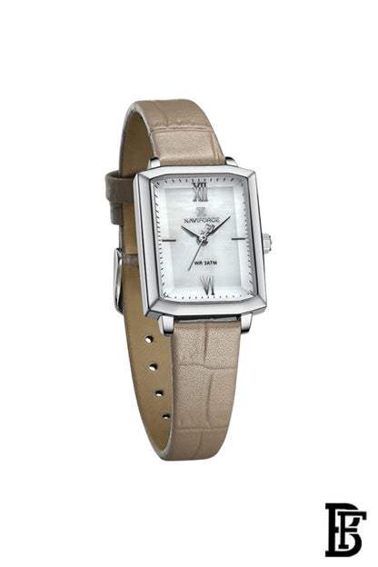 Naviforce NF5039L S-W-GY Women's Analog Leather Watch image 2