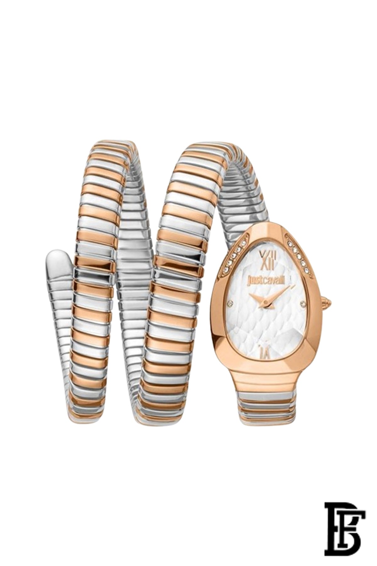 Just Cavalli Women's Watch with Two-Tone Silver and Rose Gold Metal Strap, 3 ATM, JC1L224M0085, Analog image 0