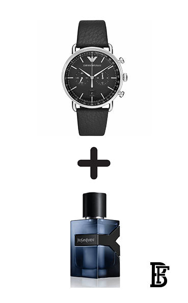 EMPORIO ARMANI Men's Aviator Water Resistant Chronograph Watch AR11143 + Gift perfume Tester 30 ml image 0