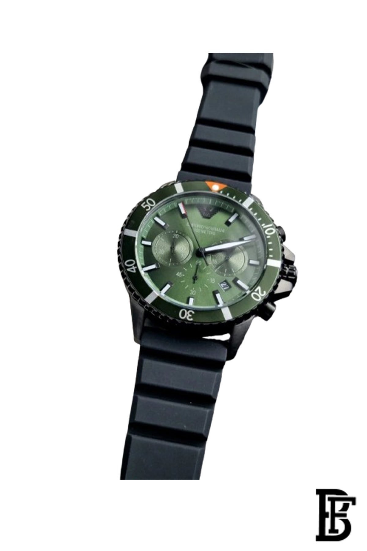 Emporio Armani Men's Chronograph Round Shape Silicone Strap Watch  AR11463 image 2