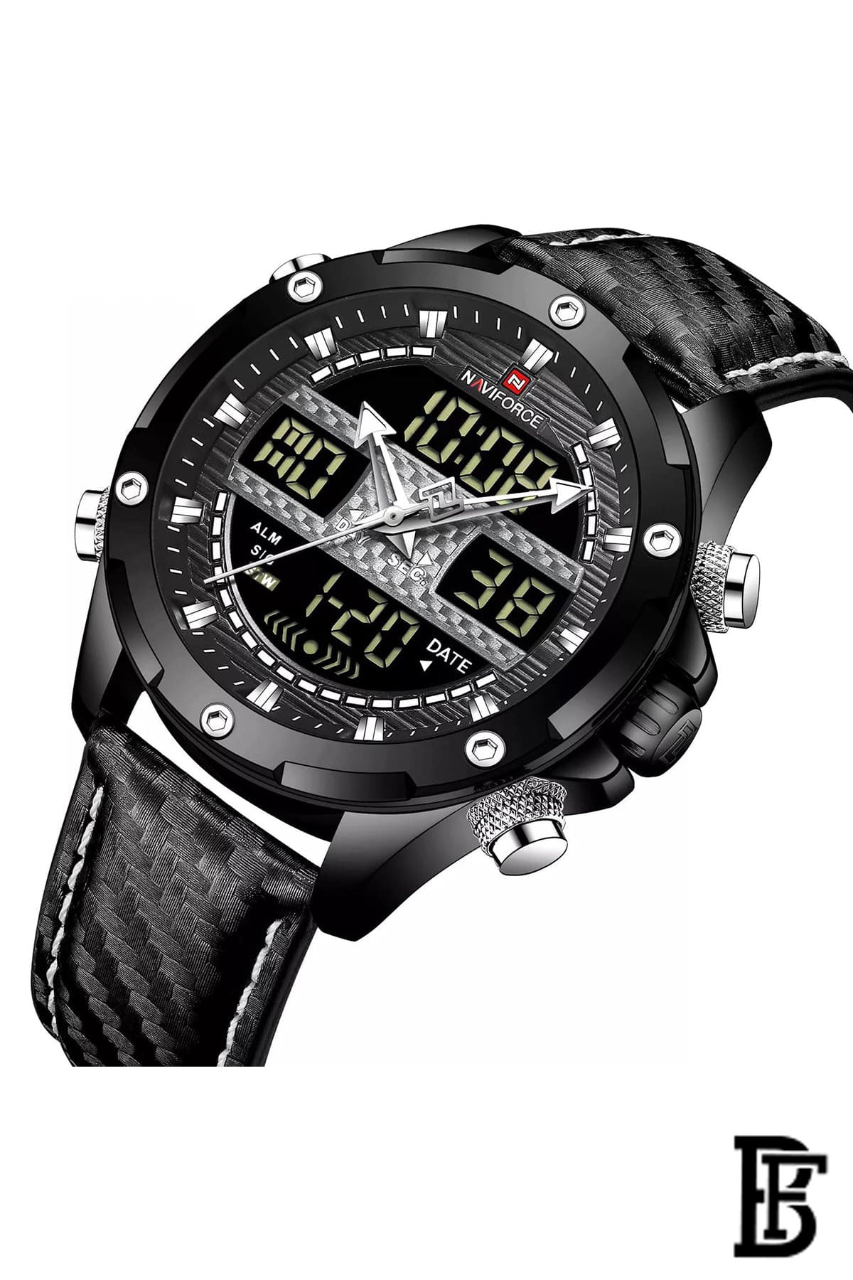 Naviforce NF9194 BWB     Men's Analog Leather Watch image 2