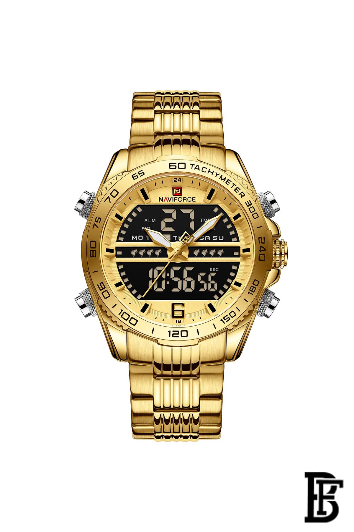 NAVIFORCE NF9195S G/G/G MEN'S Stainless Steel Analog Wrist Watch image 0