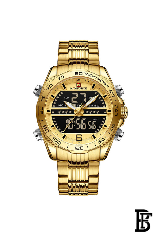 NAVIFORCE NF9195S G/G/G MEN'S Stainless Steel Analog Wrist Watch image 0