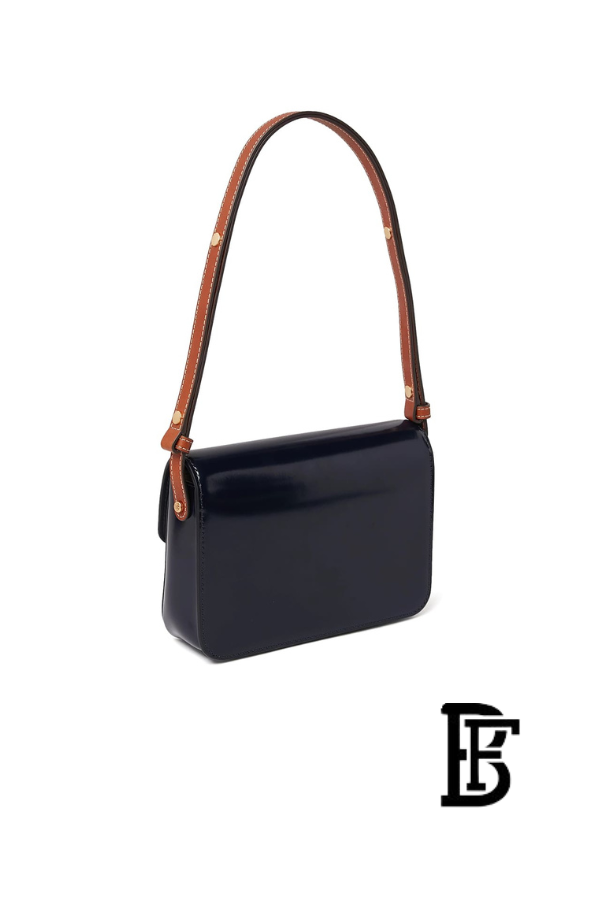 Tory Burch Blue Leather Women Handbag 152306 405 – Elegant Everyday Shoulder Bag image 4