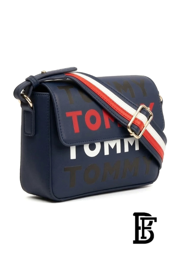 Tommy Hilfiger Navy Blue Leather Women Handbag – Elegant Everyday Shoulder Bag image 3