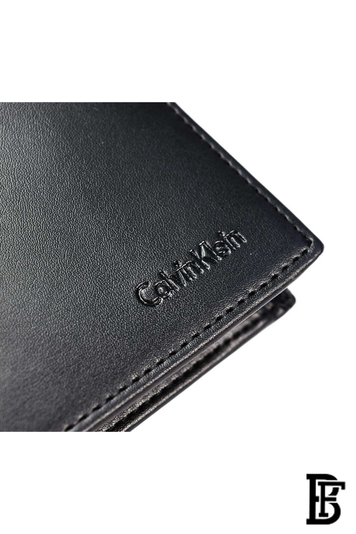 Calvin Klein Men's RFID Leather Trifold Wallet, Black image 3