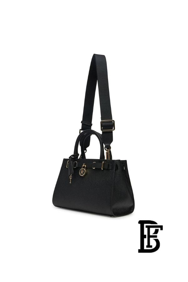 Tommy Hilfiger Black Leather Women Handbag Aw0Aw17926 – Elegant Everyday Shoulder Bag image 4