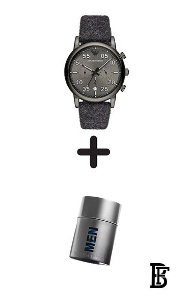 Emporio Armani Men's Chronograph Black Ceramic Watch AR11154 + Gift perfume tester 30 ml image 1
