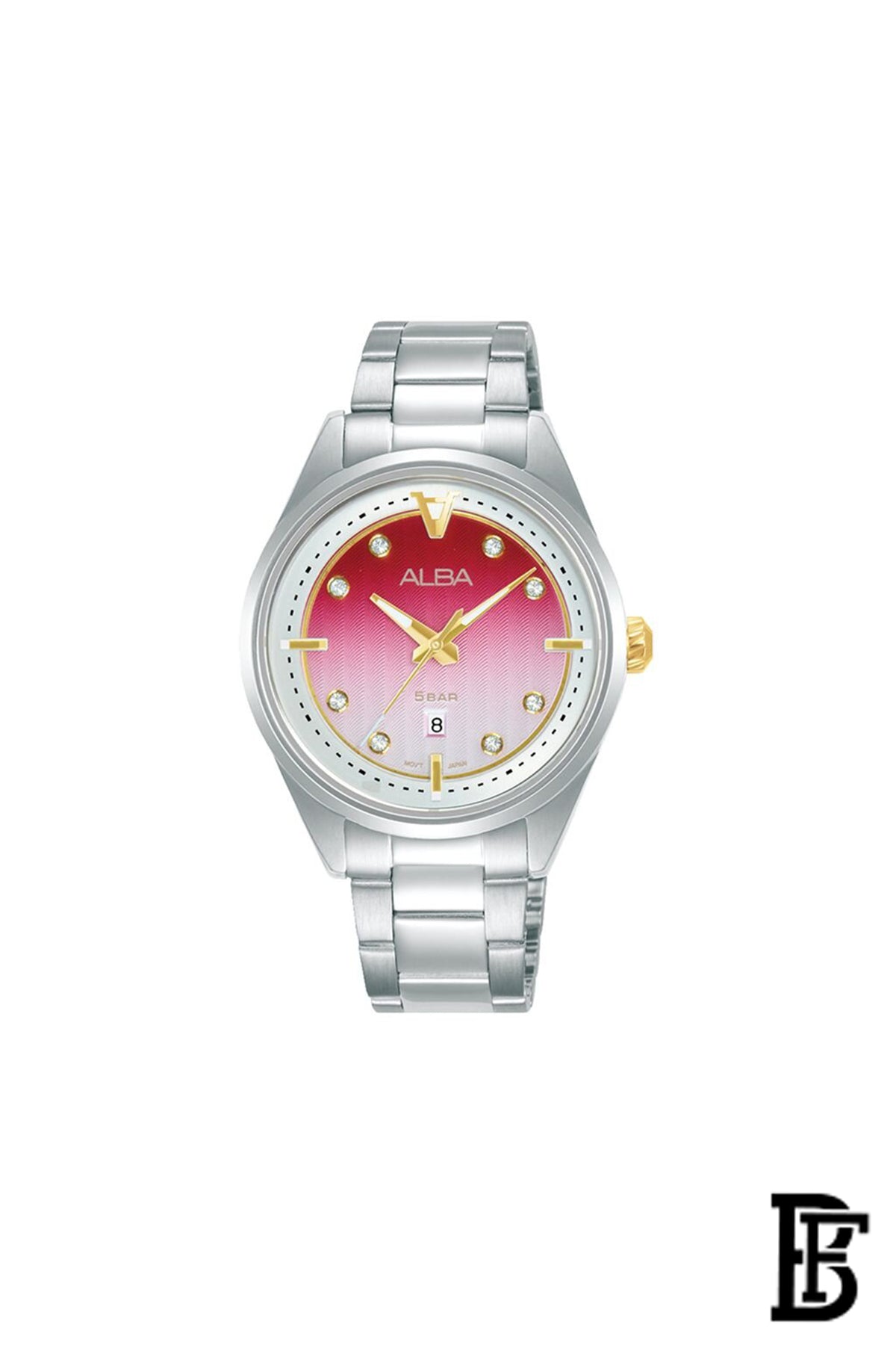 Alba AH7AX9X Women's  Stainless steel Quartz Analog Wrist Watch   + Gift perfume tester 30 ml Warranty from Elaraby Group image 2