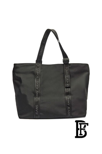 Tommy Hilfiger Black Leather Women Handbag Aw0Aw16273 – Elegant Everyday Shoulder Bag image 3
