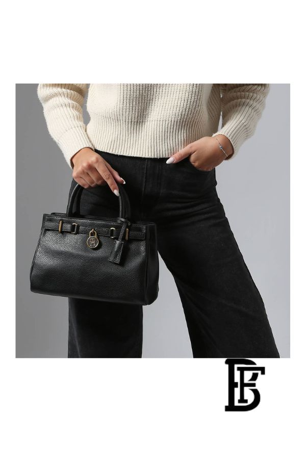 Tommy Hilfiger Black Leather Women Handbag Aw0Aw17926 – Elegant Everyday Shoulder Bag image 9