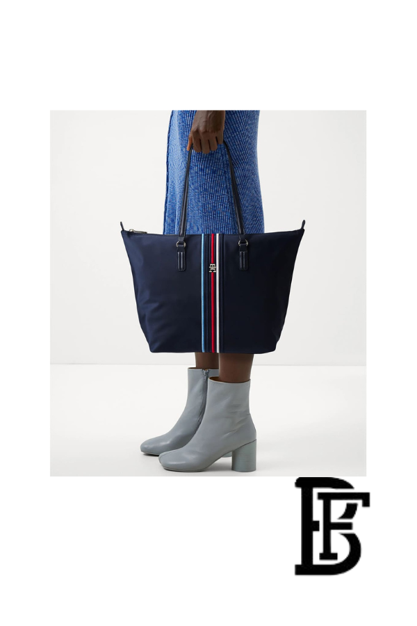 Tommy Hilfiger Navy Blue Leather Women Handbag and cross Aw0Aw15981Dw6 – Elegant Everyday Tote Bag Handbags image 2