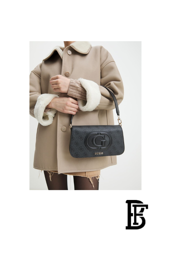 Guess Black Women Shoulder Bag Hwesg951320 – Elegant Everyday Shoulder Bag image 10