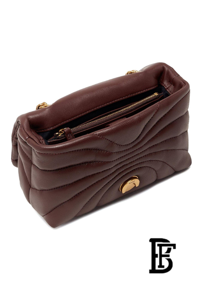 Pinko  Burgundy  Leather Women Handbag 100038A1Exl86Q – Elegant Everyday Shoulder Bag image 5