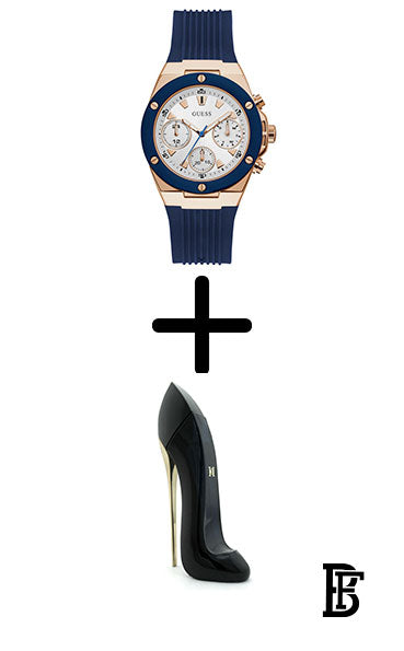 GUESS Gw0030L5 Women's Silicone Analog Watch  + Gift perfume tester 30 ml image 0
