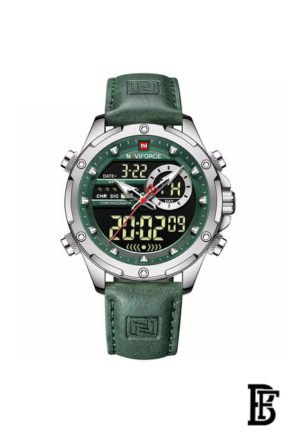 Naviforce NF9208 S/GN/GN   Men's Analog Leather Watch image 0