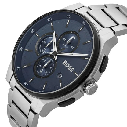 Hugo Boss Peak Men’s Chronograph Watch 1514189 – Blue Dial, Silver Stainless Steel Strap