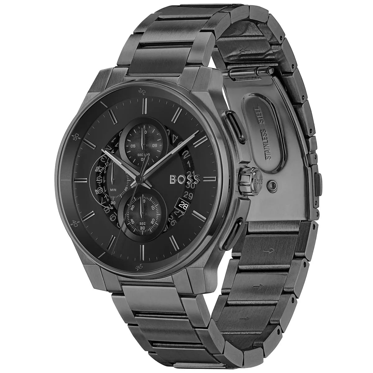 Hugo Boss Peak Men’s Chronograph Watch 1514192 – Black Dial, Black Stainless Steel Strap