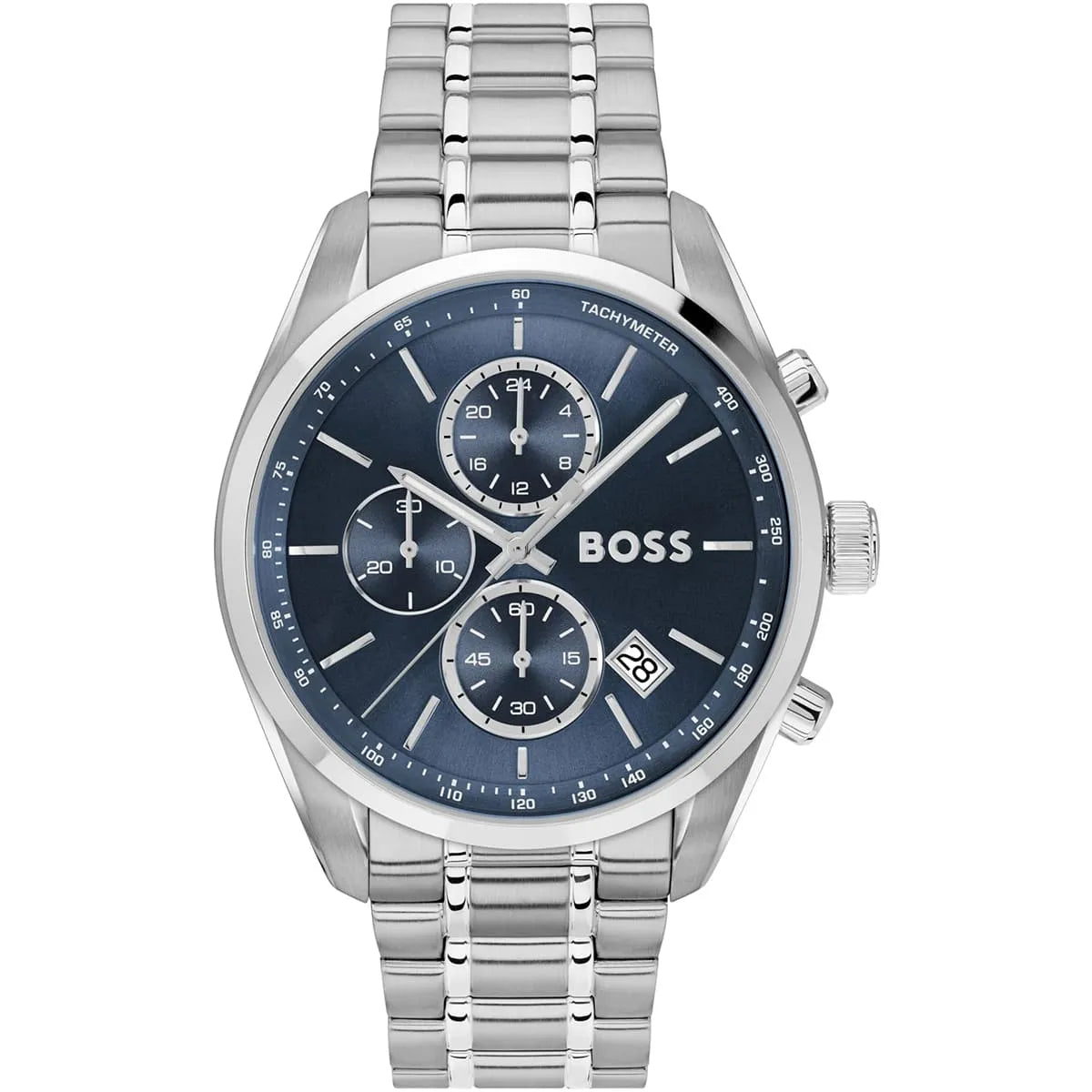 Hugo Boss Grand Prix Men’s Watch 1514226 – Blue Dial – Silver Stainless Steel
