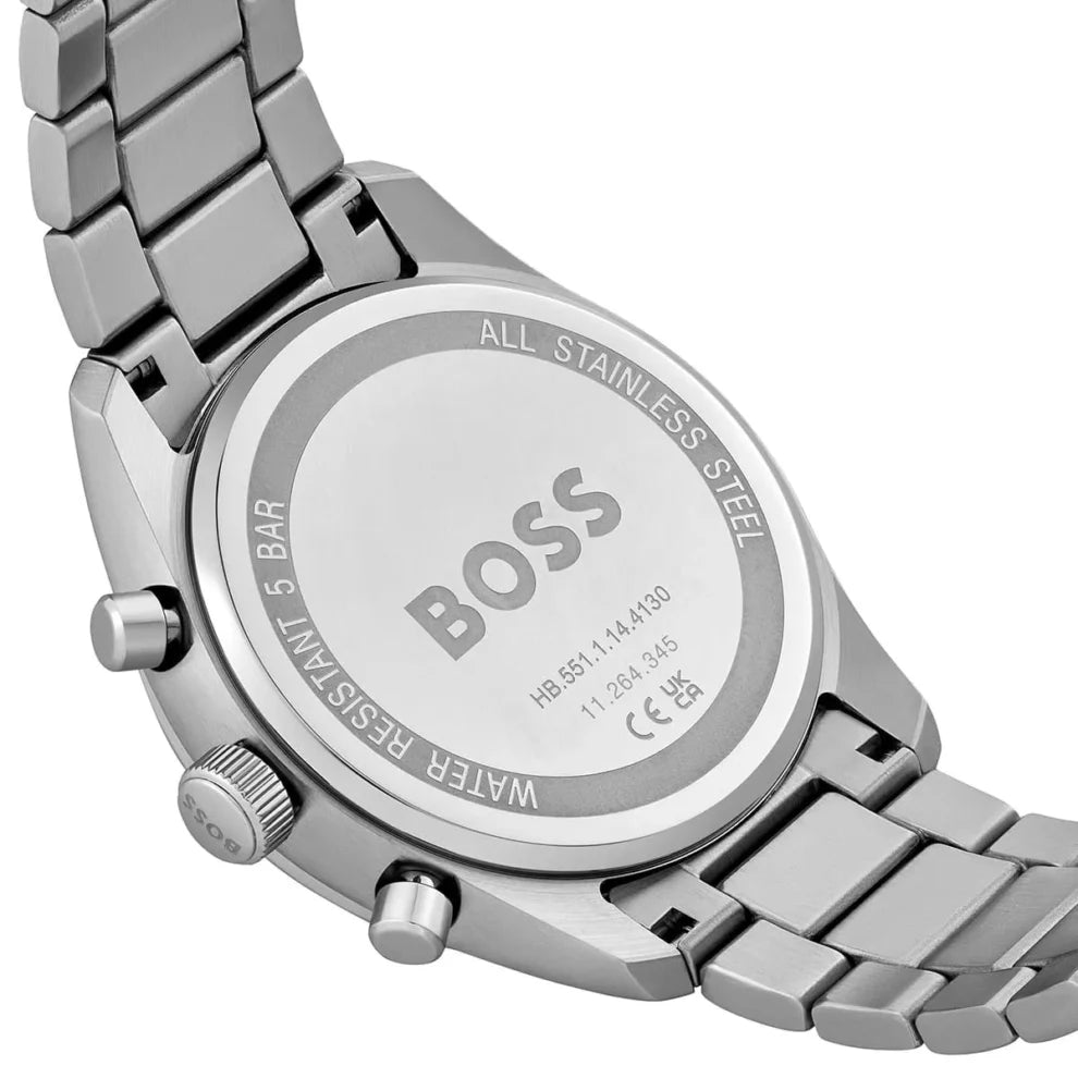Hugo Boss Grand Prix Men’s Watch 1514226 – Blue Dial – Silver Stainless Steel
