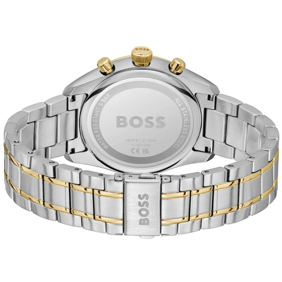 Hugo Boss Grand Prix Men’s Watch 1514227 – Green Dial – Two-Tone Stainless Steel