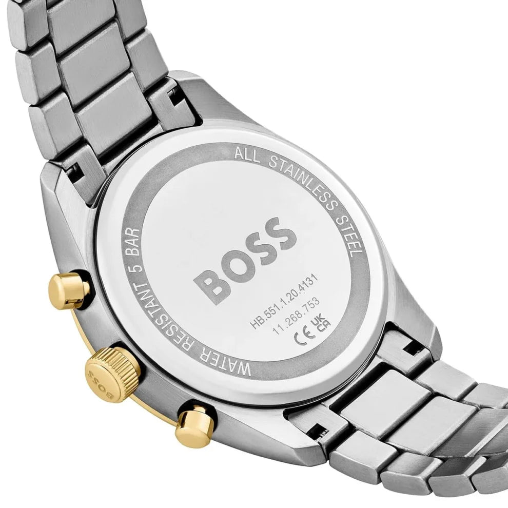 Hugo Boss Grand Prix Men’s Watch 1514227 – Green Dial – Two-Tone Stainless Steel