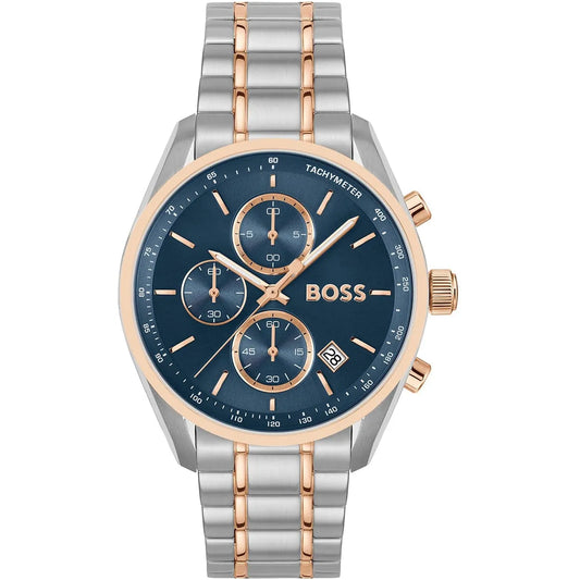 Hugo Boss Grand Prix Men’s Watch 1514252 – Grey Dial – Two-Tone Stainless Steel Chronograph