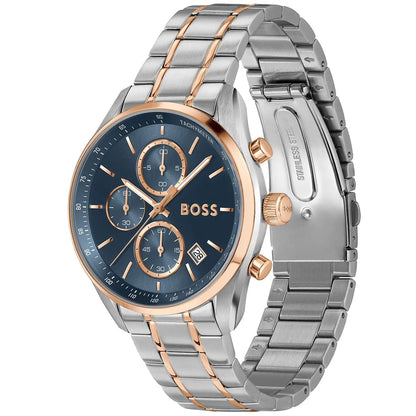 Hugo Boss Grand Prix Men’s Watch 1514252 – Grey Dial – Two-Tone Stainless Steel Chronograph