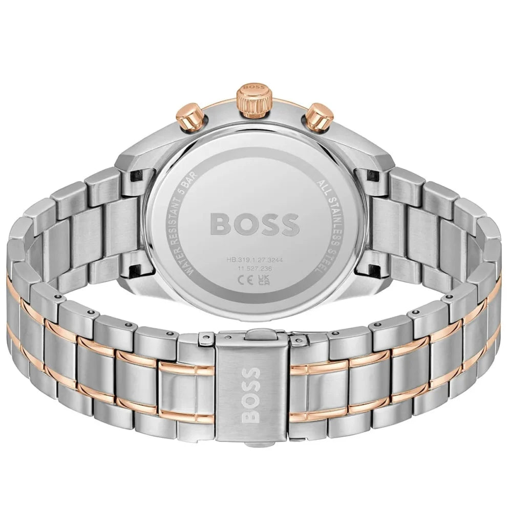 Hugo Boss Grand Prix Men’s Watch 1514252 – Grey Dial – Two-Tone Stainless Steel Chronograph