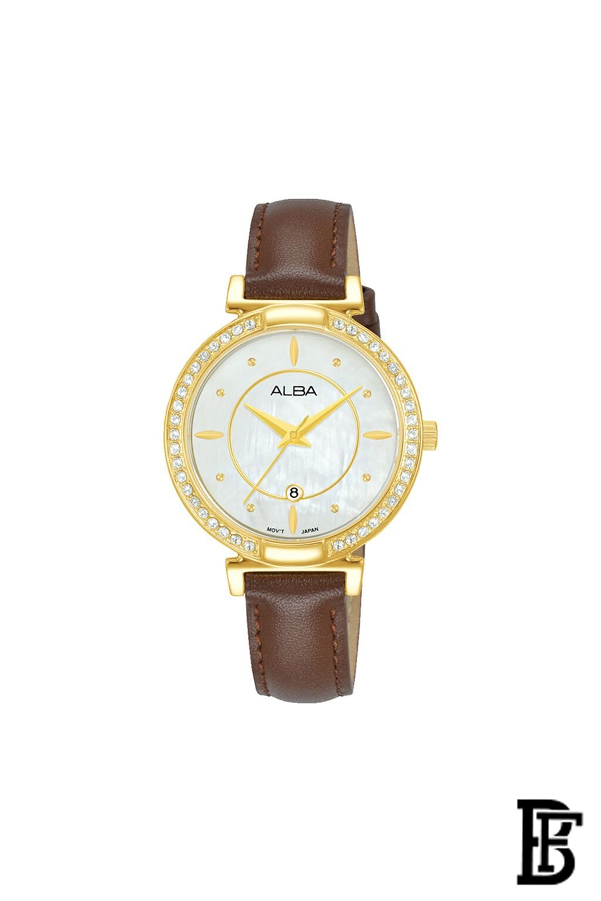Alba AH7BF8X Women's Leather  Quartz Analog Wrist Watch   + Gift perfume tester 30 ml  Warranty from Elaraby Group image 2