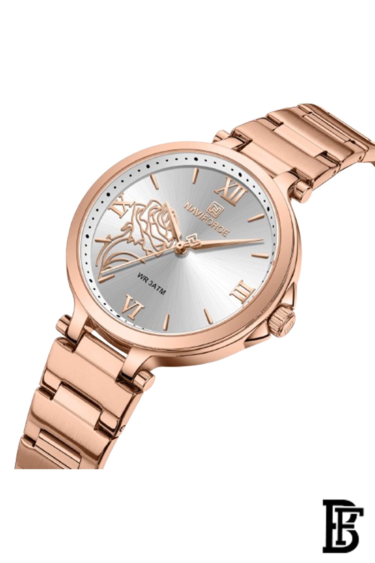 Naviforce NF5060 RG/W      Women's Analog Stainless Steel Watch image 2