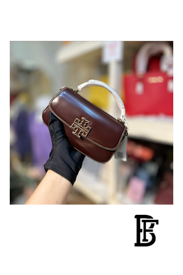 Tory Burch Brown Leather Women Handbag 153726  – Elegant Everyday Shoulder Bag image 10