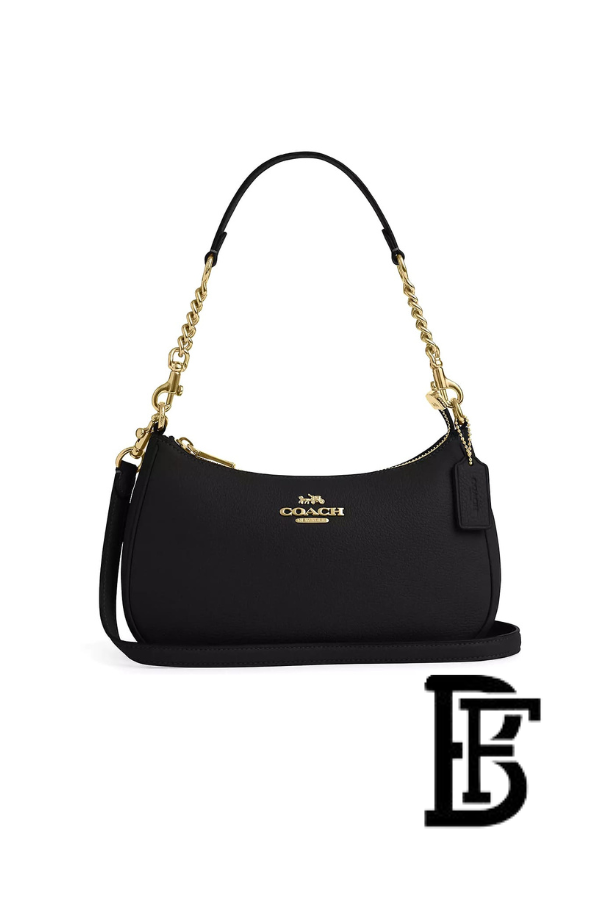 Coach Gold Black Women Shoulder Bag Cv934 Imblk – Elegant Everyday Shoulder Bag image 0