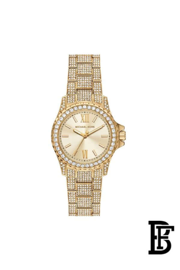 Michael Kors Mini Everest Women's Watch MKO1196 – Gold Dial & Stainless Steel Strap image 0