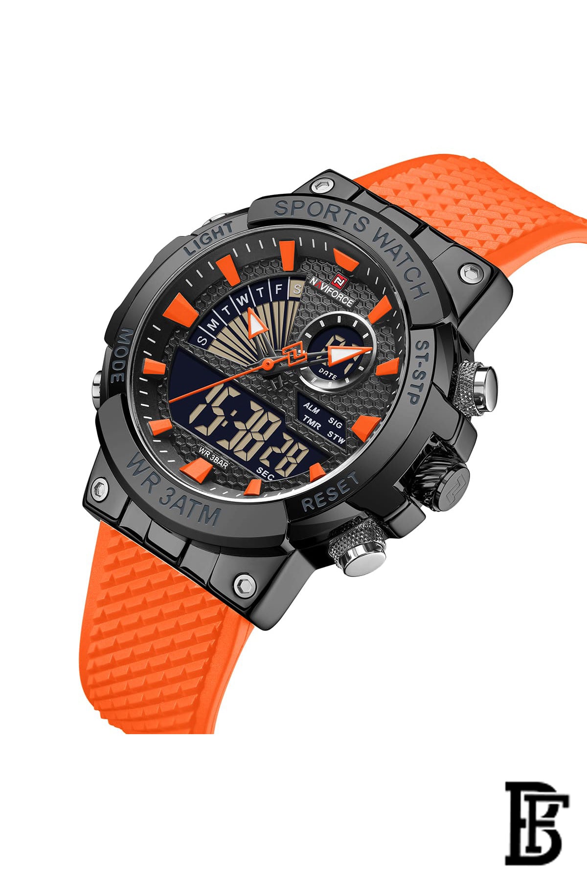 Naviforce NF9219 B/O/O    Men's Analog Leather Watch image 2