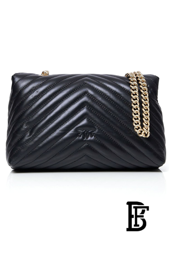 Pinko  Black Leather Women Handbag Pltt 1P22Z3 A03Z Z99Q  – Elegant Everyday Shoulder Bag image 4