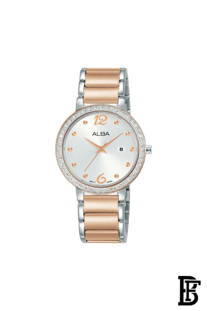 Alba AH7BK2X Women's Stainless steel  Quartz Analog Wrist Watch   + Gift perfume tester 30 ml  Warranty from Elaraby Group image 2