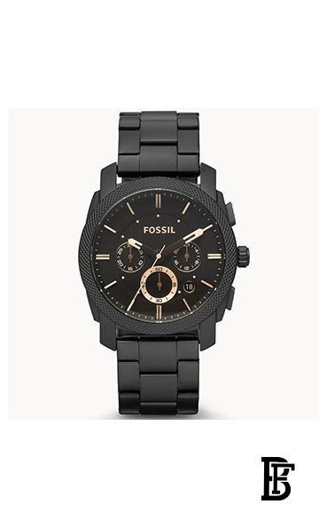 FOSSIL Men's Stainless Steel Analog Watch FS4682 - 42 mm - Black + Gift perfume tester 30 ml image 2