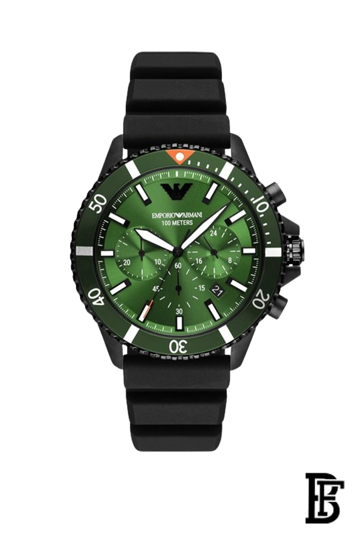 Emporio Armani Men's Chronograph Round Shape Silicone Strap Watch  AR11463 image 0