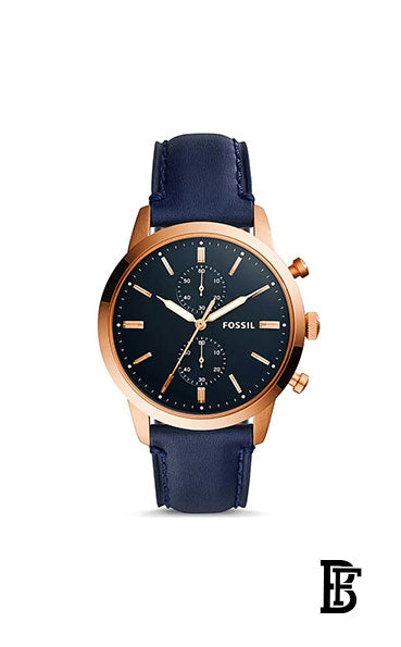 FOSSIL Water Resistant Chronograph FS5436 - 44 mm - Blue + Gift perfume tester 30 ml image 2
