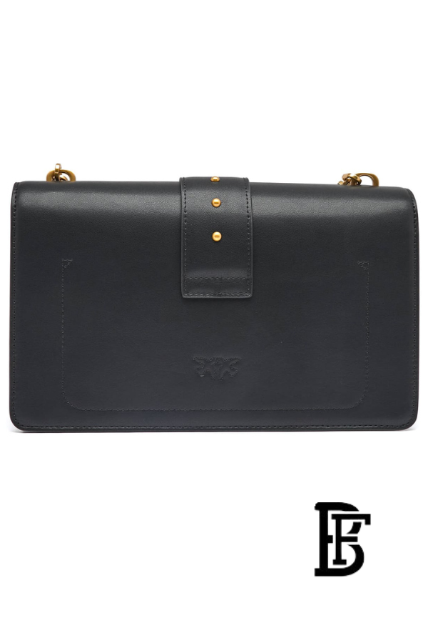 Pinko  Black Leather Women Handbag 7 Cl Pe 21 Pltt 1P228G Y6Xt – Elegant Everyday Shoulder Bag image 4