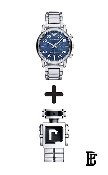 EMPORIO ARMANI Men's Analog Stainless Steel Clasp Round Wrist Watch Ar11132 + Gift perfume Tester 30 ml image 1