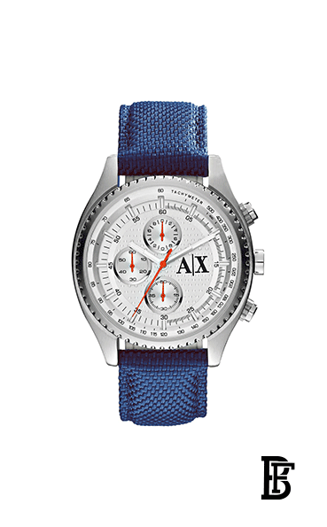 Armani Exchange Men's Leather Chronograph Buckle Watch AX1609 image 1