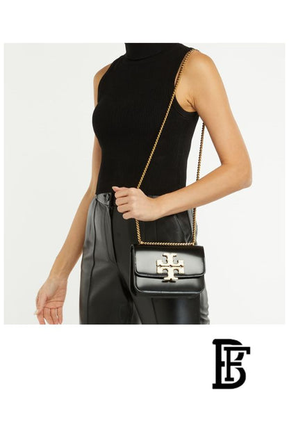 Tory Burch Black Leather Women Handbag 161930001001 – Elegant Everyday Shoulder Bag image 9