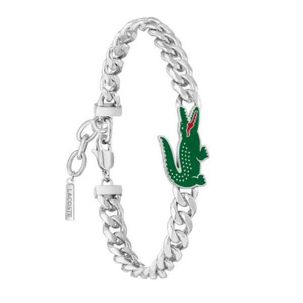 Lacoste Men's Arthor Jewelry Stainless Steel Adjustable Bracelet, image 2