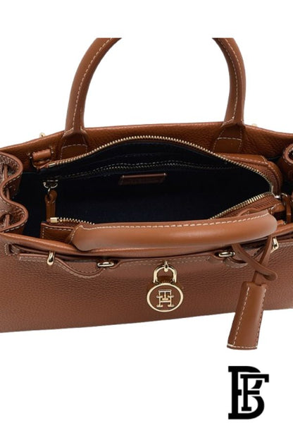 Tommy Hilfiger American Icon Leather Tote Bag for Women – Brown image 4