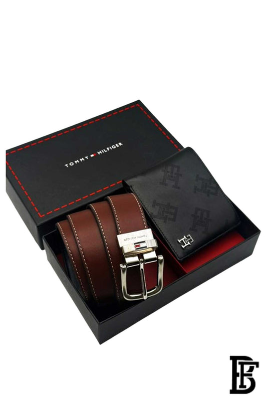 Tommy Hilfiger Set is a Men's Wallet and a Classic Black Belt image 0